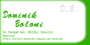 dominik boloni business card